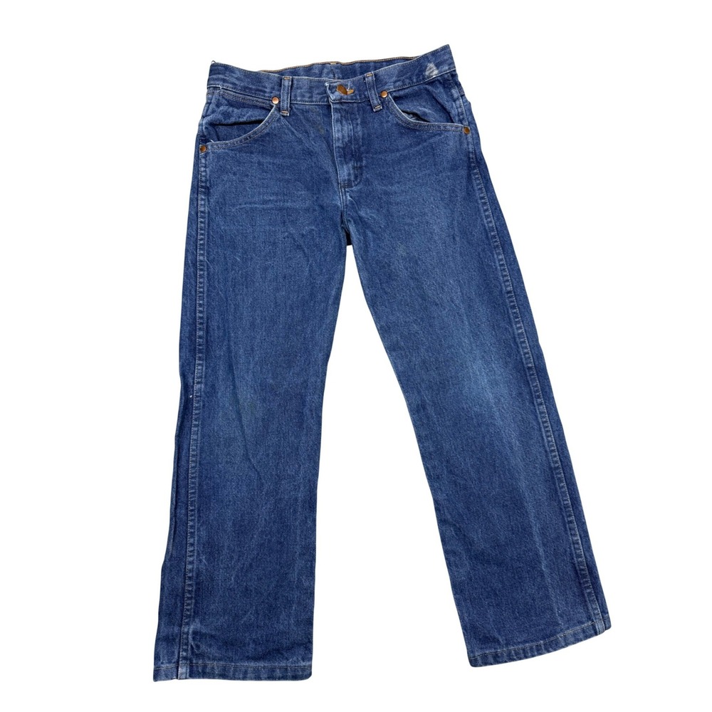 Wrangler Kids Boys Regular Fit Straight Leg Blue Denim Jeans Size 12 Husky